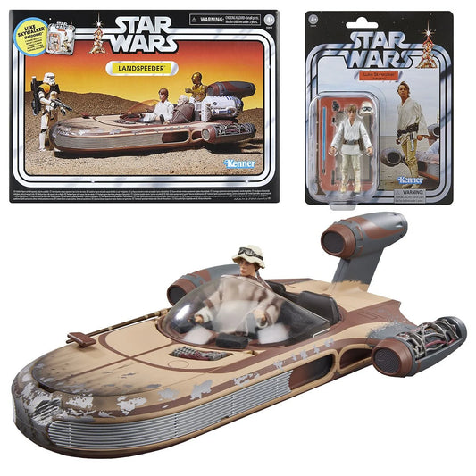 Star Wars The Vintage Collection Landspeeder (Tatooine) Vehicle & Luke Skywalker, The Empire Strikes Back Action Figure