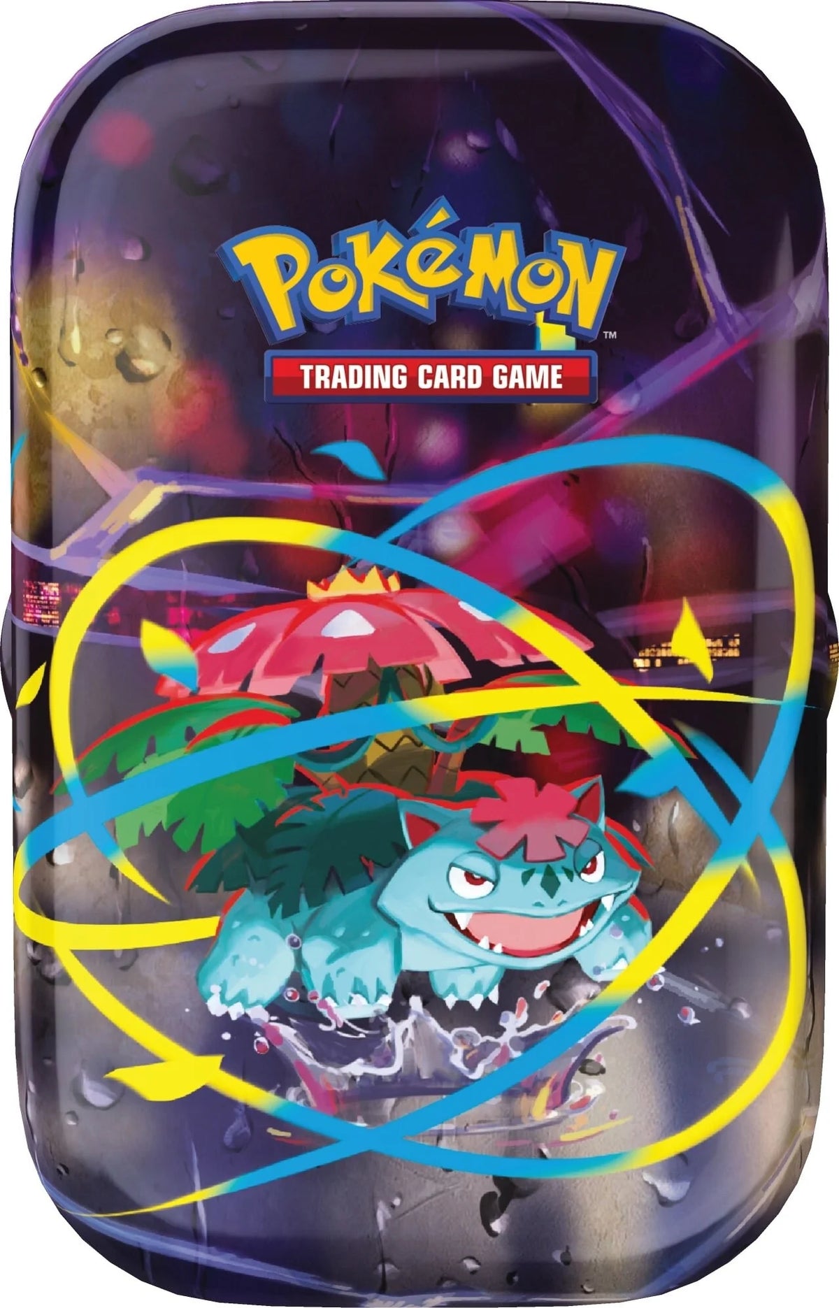 Pokémon Trading Card Game packaging with a Pokémon character on a dark background