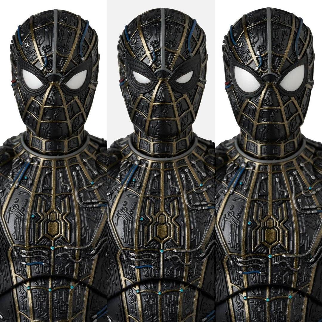 Marvel Spider-Man Black & Gold Suit (No Way Home) MAFEX Action Figure