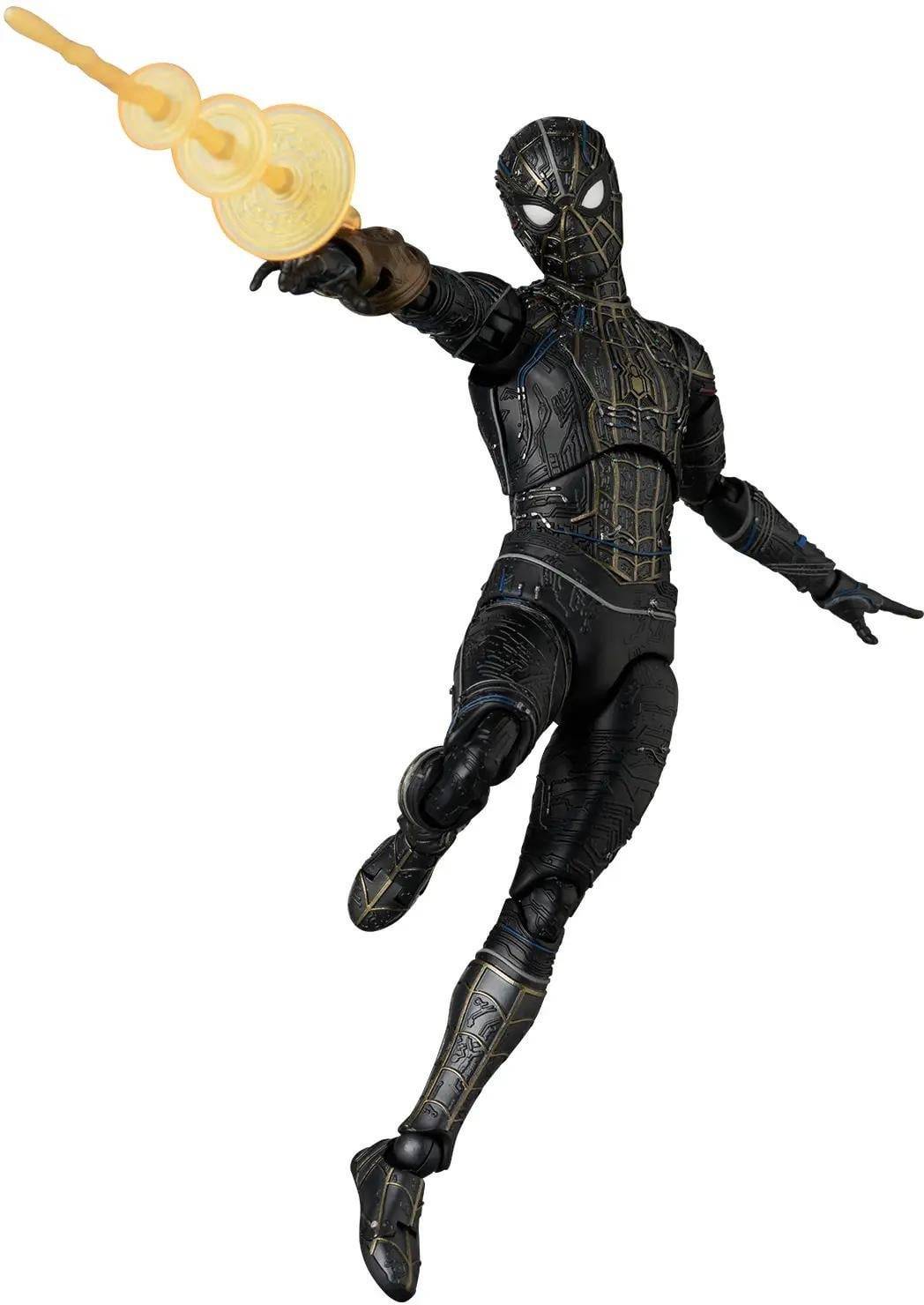 Marvel Spider-Man Black & Gold Suit (No Way Home) MAFEX Action Figure