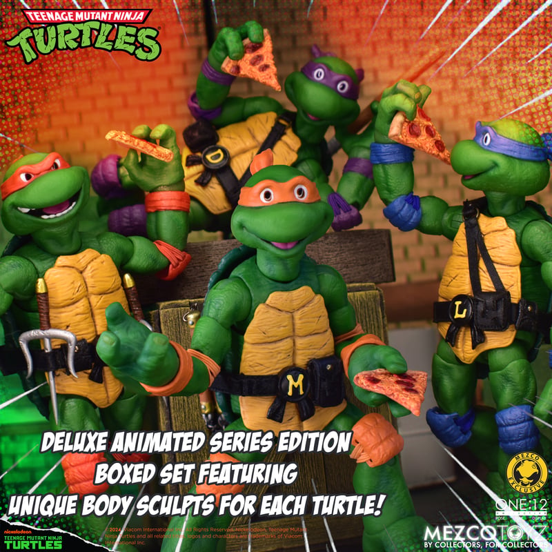 Teenage Mutant Ninja Turtles Deluxe Animated Series Edition Exclusive One:12 Collective Action Figures Set