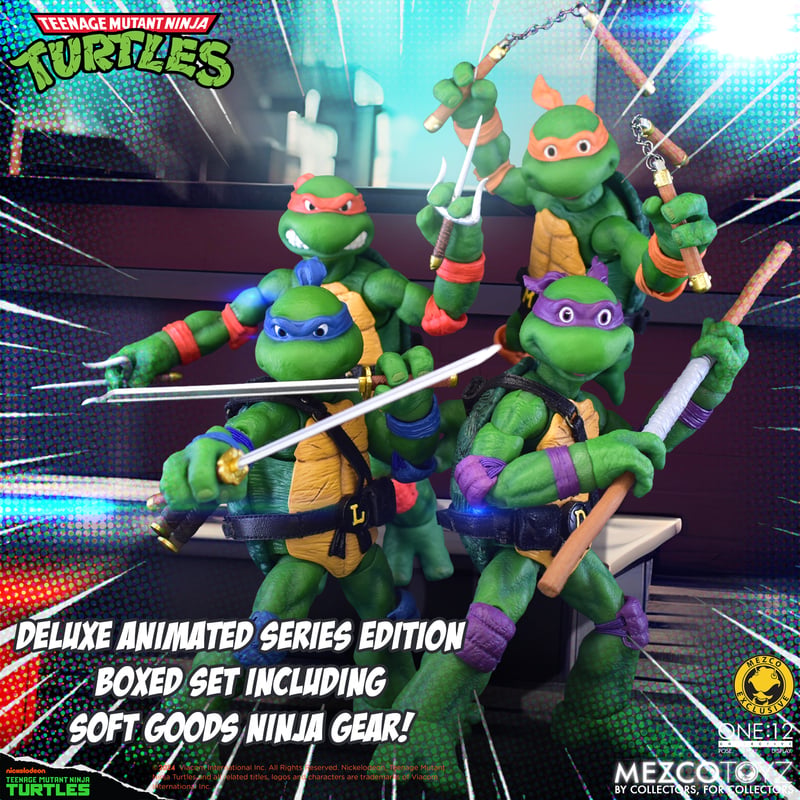 Teenage Mutant Ninja Turtles Deluxe Animated Series Edition Exclusive One:12 Collective Action Figures Set