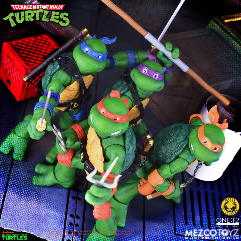 Teenage Mutant Ninja Turtles Deluxe Animated Series Edition Exclusive One:12 Collective Action Figures Set