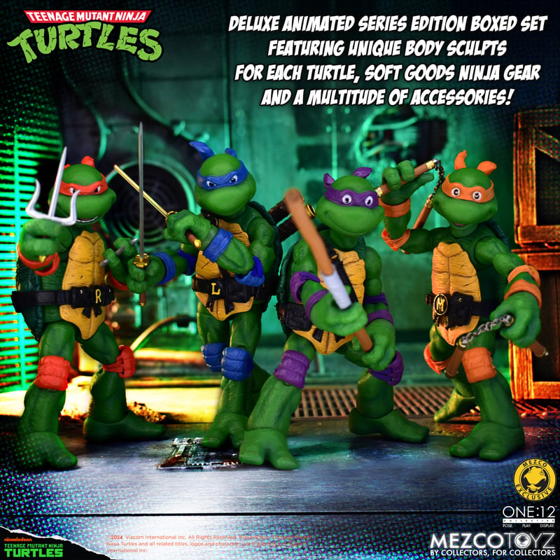 Teenage Mutant Ninja Turtles Deluxe Animated Series Edition Exclusive One:12 Collective Action Figures Set