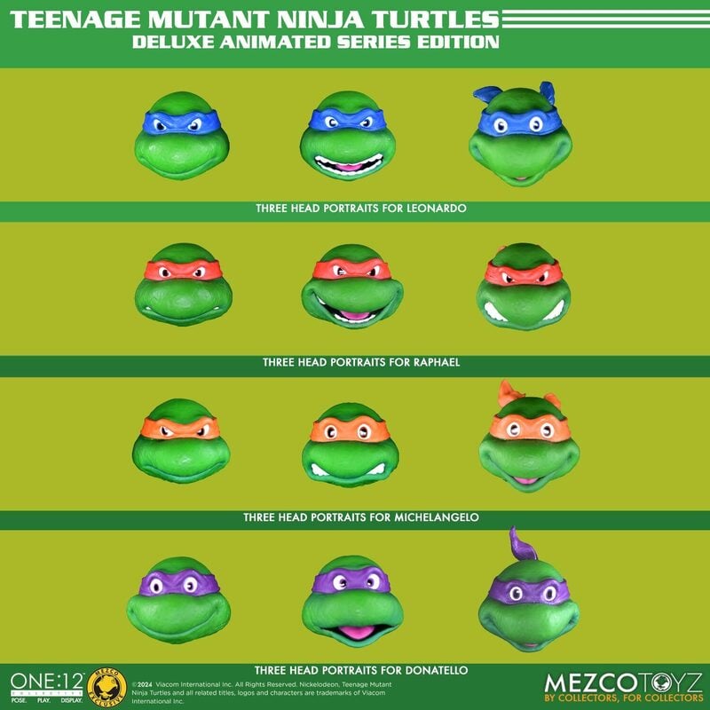 Teenage Mutant Ninja Turtles Deluxe Animated Series Edition Exclusive One:12 Collective Action Figures Set