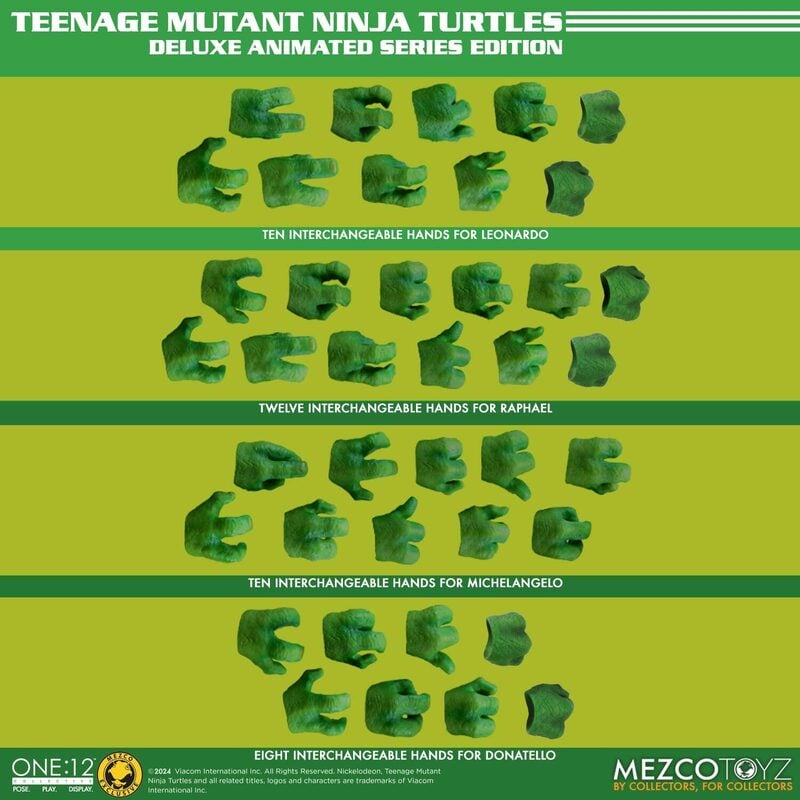 Teenage Mutant Ninja Turtles Deluxe Animated Series Edition Exclusive One:12 Collective Action Figures Set