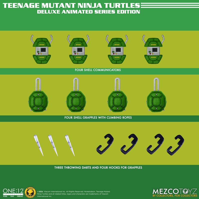 Teenage Mutant Ninja Turtles Deluxe Animated Series Edition Exclusive One:12 Collective Action Figures Set