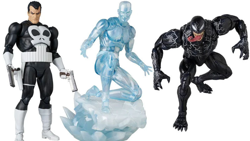 MAFEX Marvel Reveal – Punisher, Venom, and Iceman Join the Fight