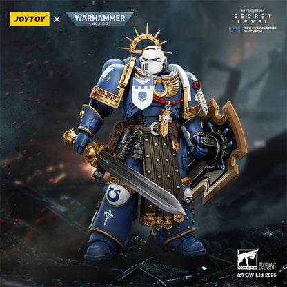 Warhammer 40,000 Ultramarines Torvald with Power Sword, Stormshield and Bolt Pistol 1:18 Scale Action Figure