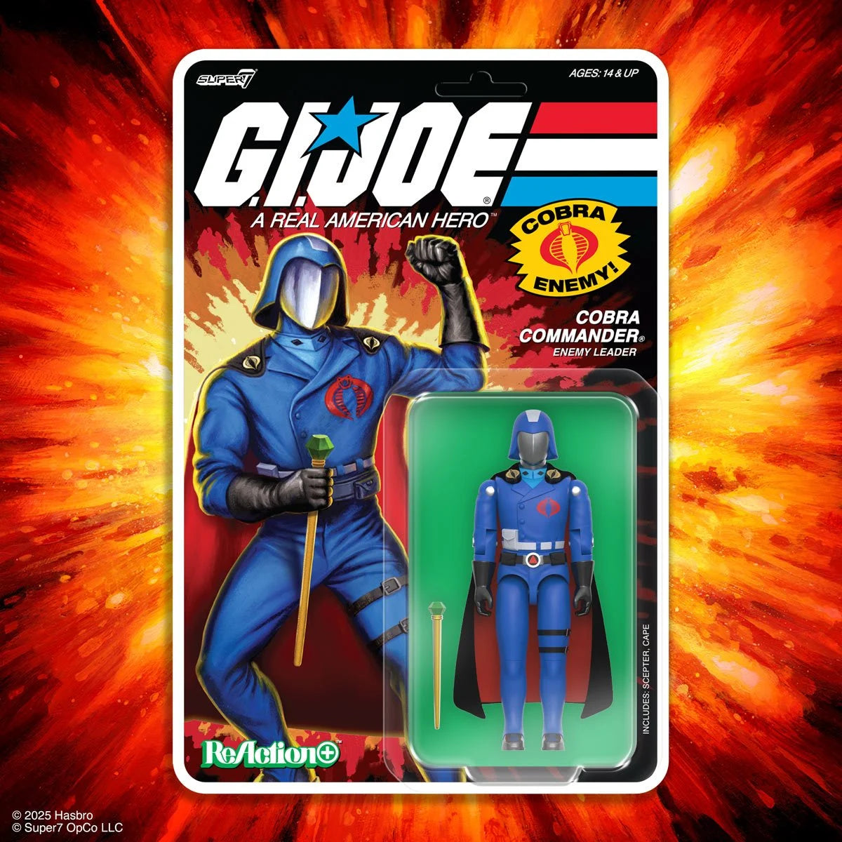 G.I. Joe Cobra Commander (Movie, Black Cape) 3 3/4-Inch ReAction+ Figure