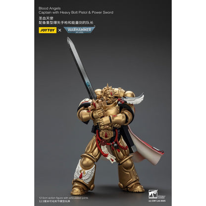 Warhammer 40,000 Blood Angels Captain with Heavy Bolt Pistol and Power Sword 1:18 Scale Action Figure