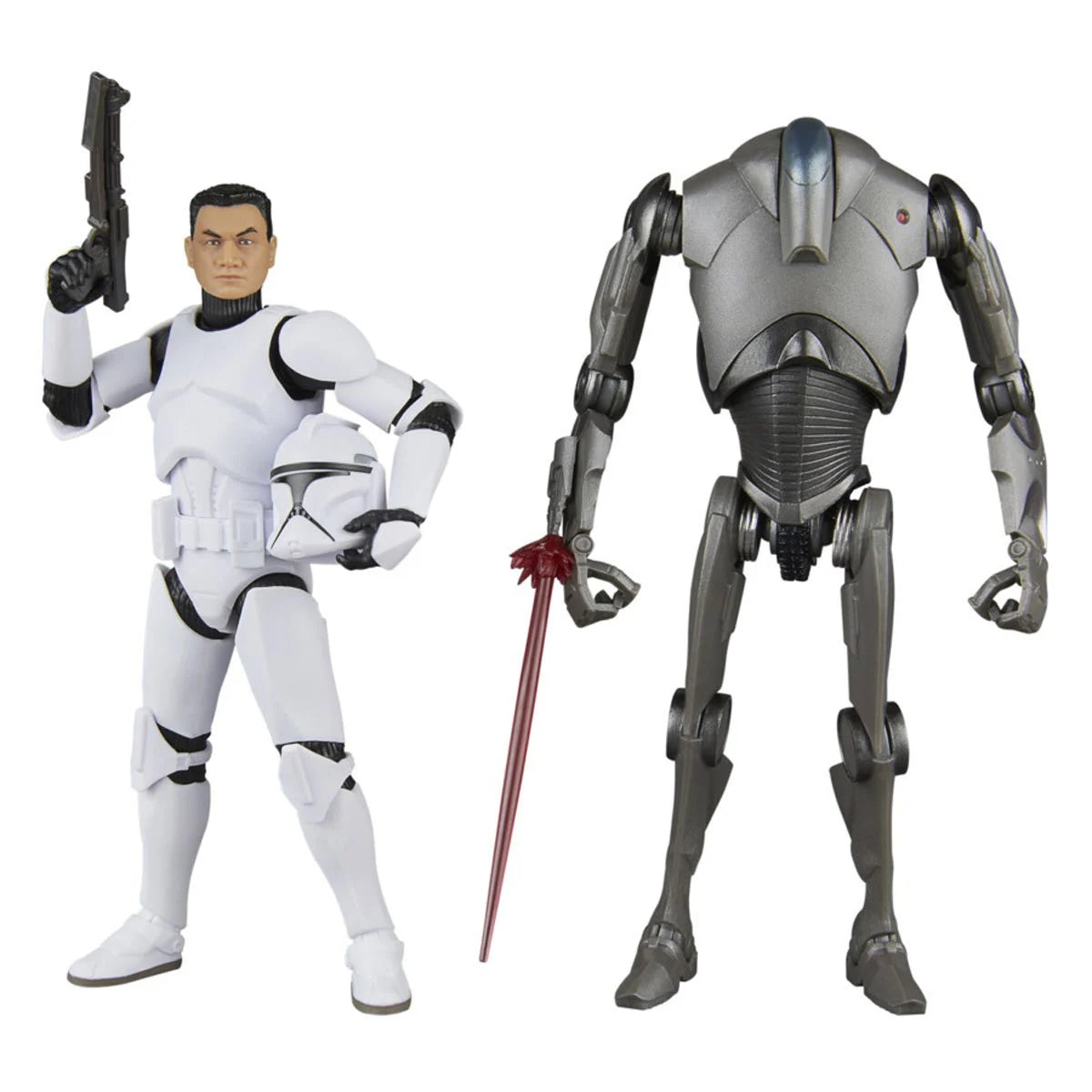 Star Wars The Black Series Phase I Clone Trooper & Super Battle Droid 6-Inch Action Figures