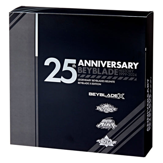 [Pre-Order] Beyblade X 25th Anniversary Set – 4 Launchers & 4 Attack Type Tops with X-Celerator Gear System