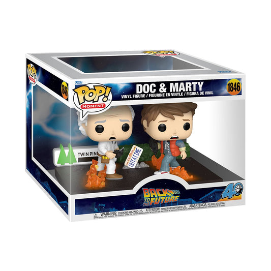[Pre-Order] Pop! Moment: Back to the Future 40th Anniversary Doc & Marty