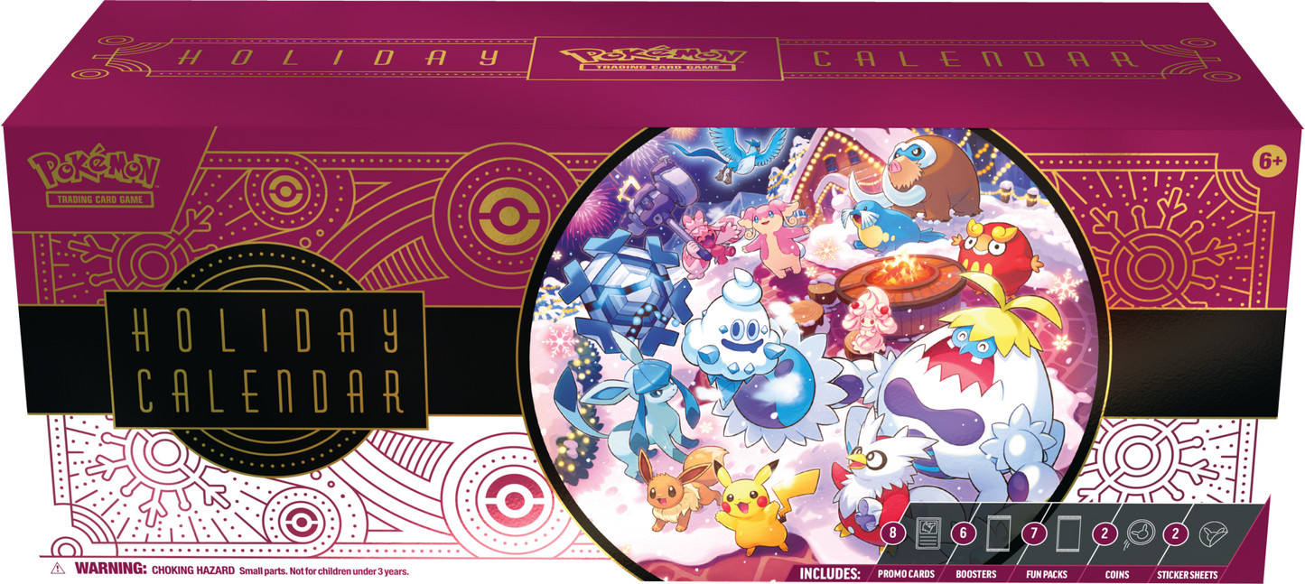 Pokémon TCG: Holiday Calendar 2025 – 25 Days of Surprises with Booster Packs, Foil Cards, Stickers & More