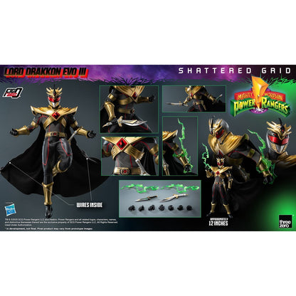 Mighty Morphin Power Rangers: Shattered Grid Lord Drakkon Evo III FigZero 1:6 Scale Action Figure