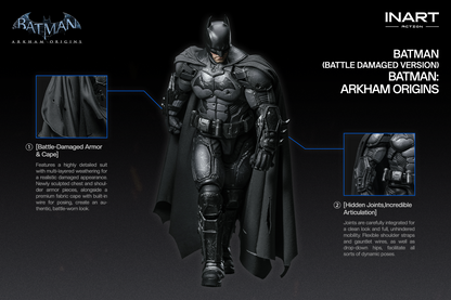 INART Arkham Origins Batman (Battle Damaged Version) 1/12 Action Figure