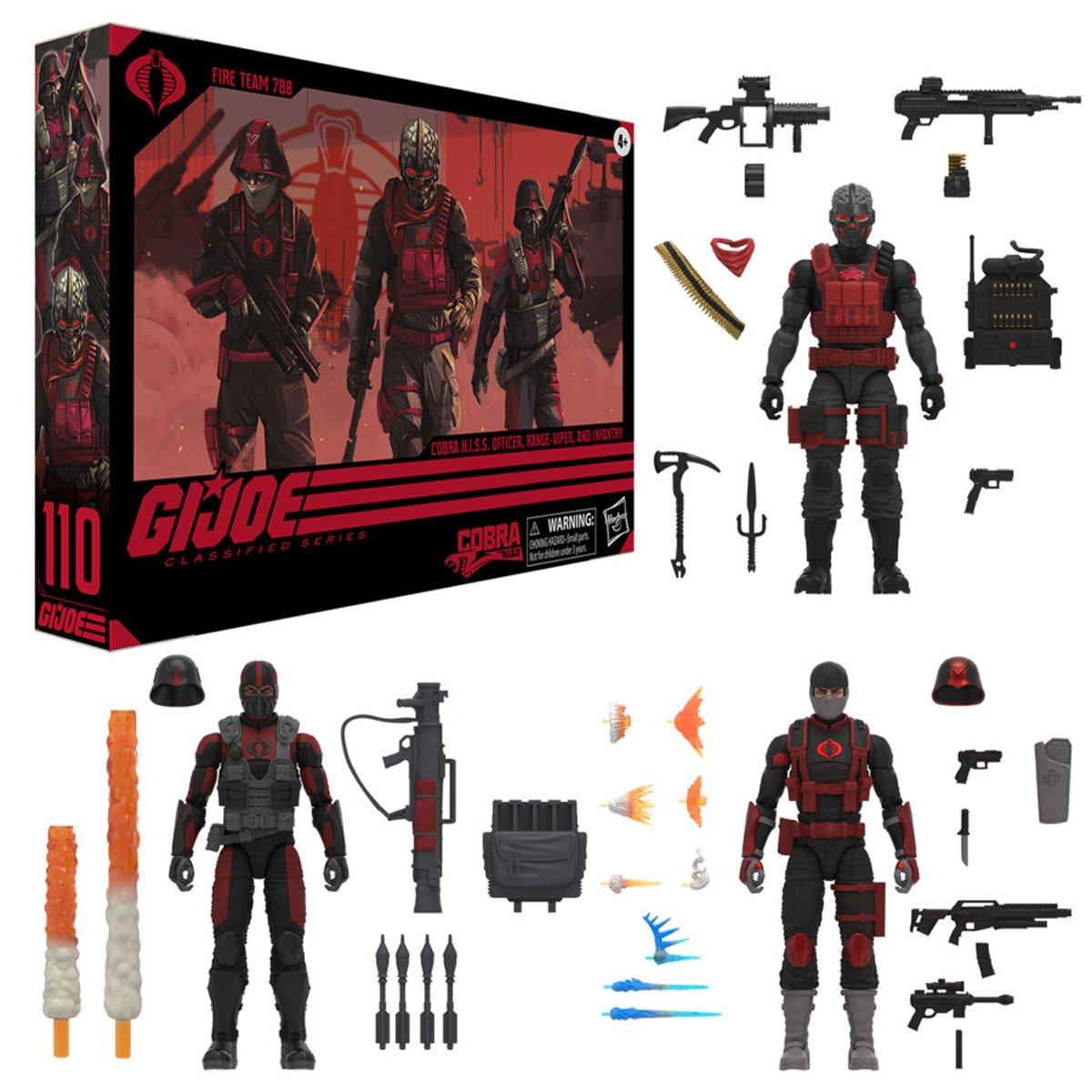G.I. Joe Classified Series Cobra H.I.S.S. - Fire Team 788 6-Inch Action Figure Set