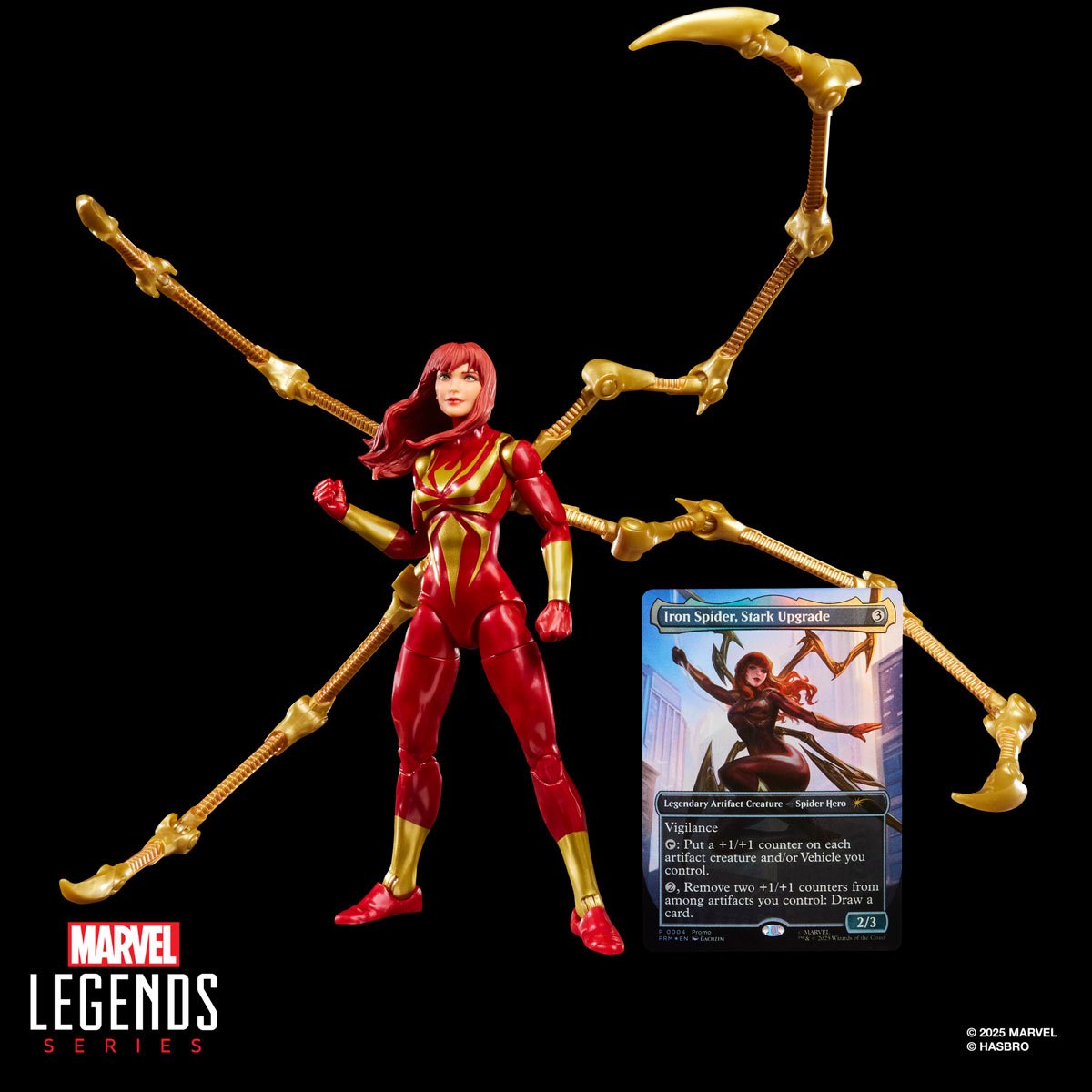 Spider-Man Marvel Legends Magic: The Gathering Mary Jane Watson (Iron Spider) 6-Inch Action Figure and Card