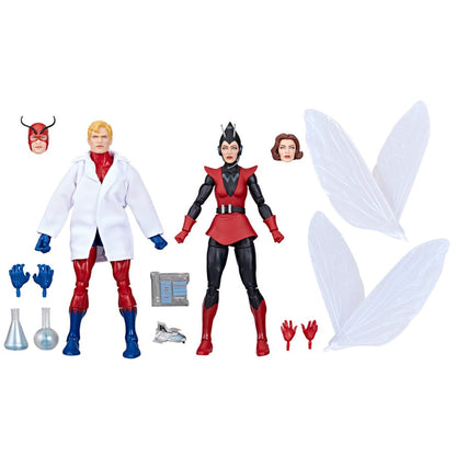 Avengers Marvel Legends Series Hank Pym (Giant-Man) and Janet Van Dyne (Wasp) 6-Inch Action Figure 2-Pack