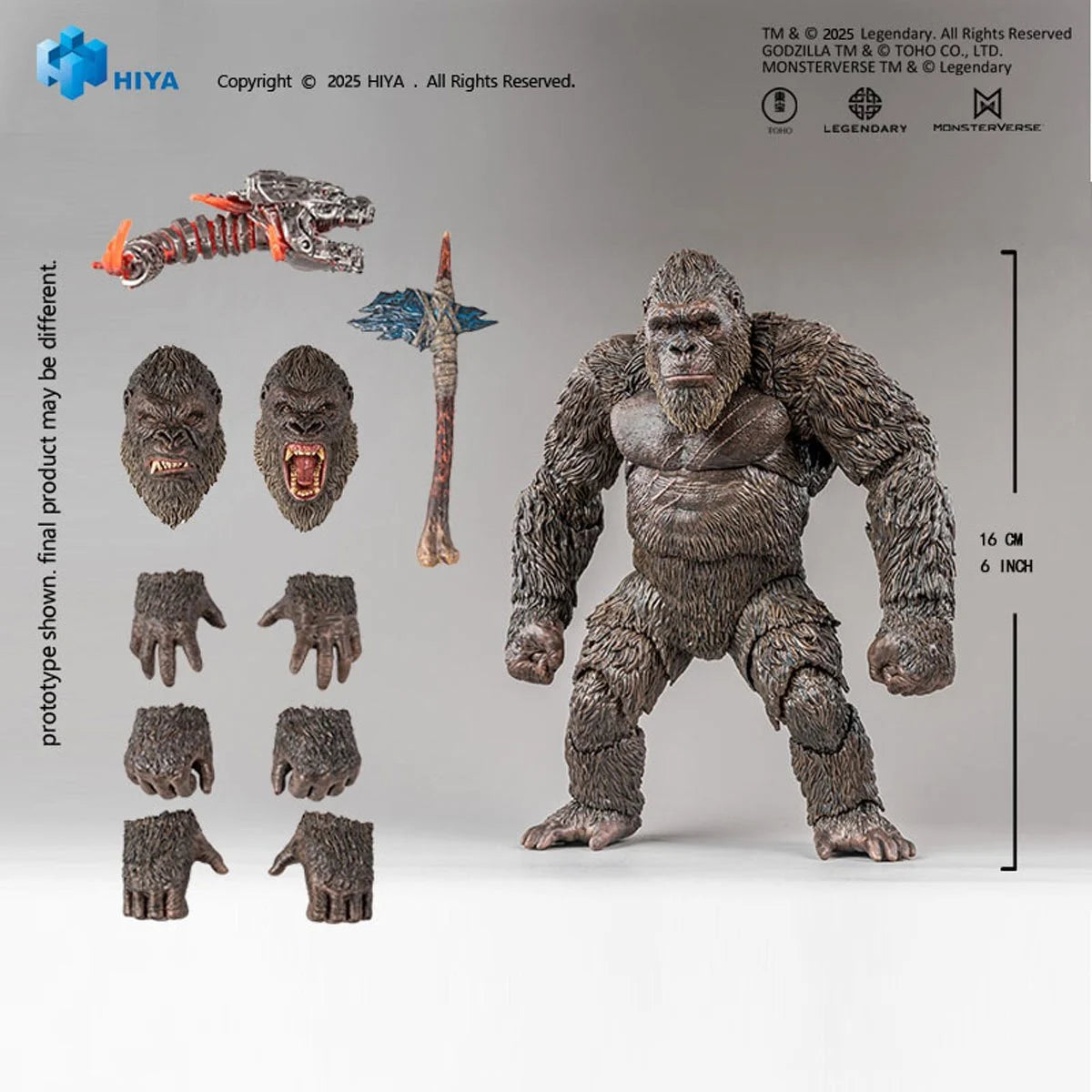 Godzilla King of the Monsters Kong 2.0 Exquisite Basic Series None Scale 6-Inch Action Figure