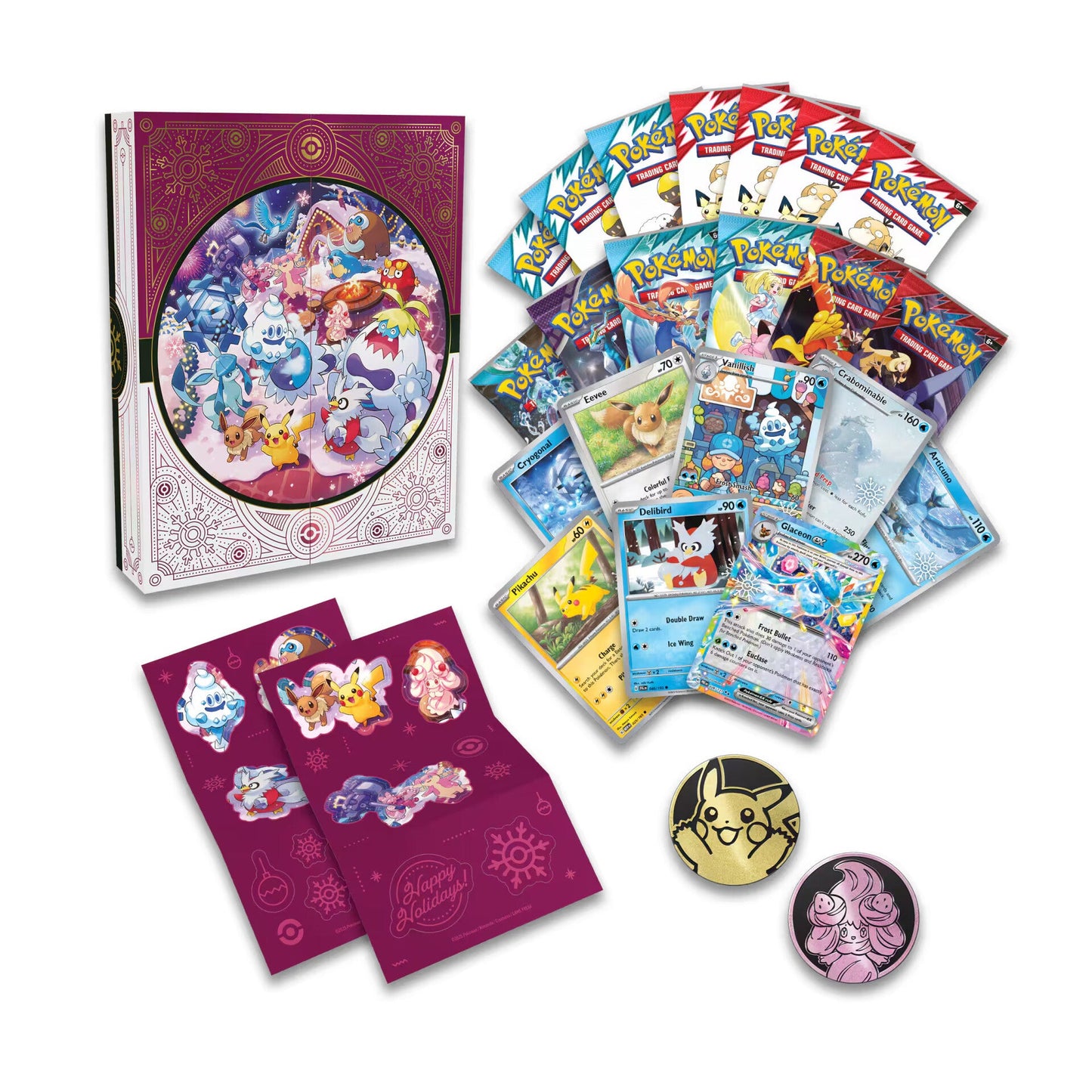 Pokémon TCG: Holiday Calendar 2025 – 25 Days of Surprises with Booster Packs, Foil Cards, Stickers & More