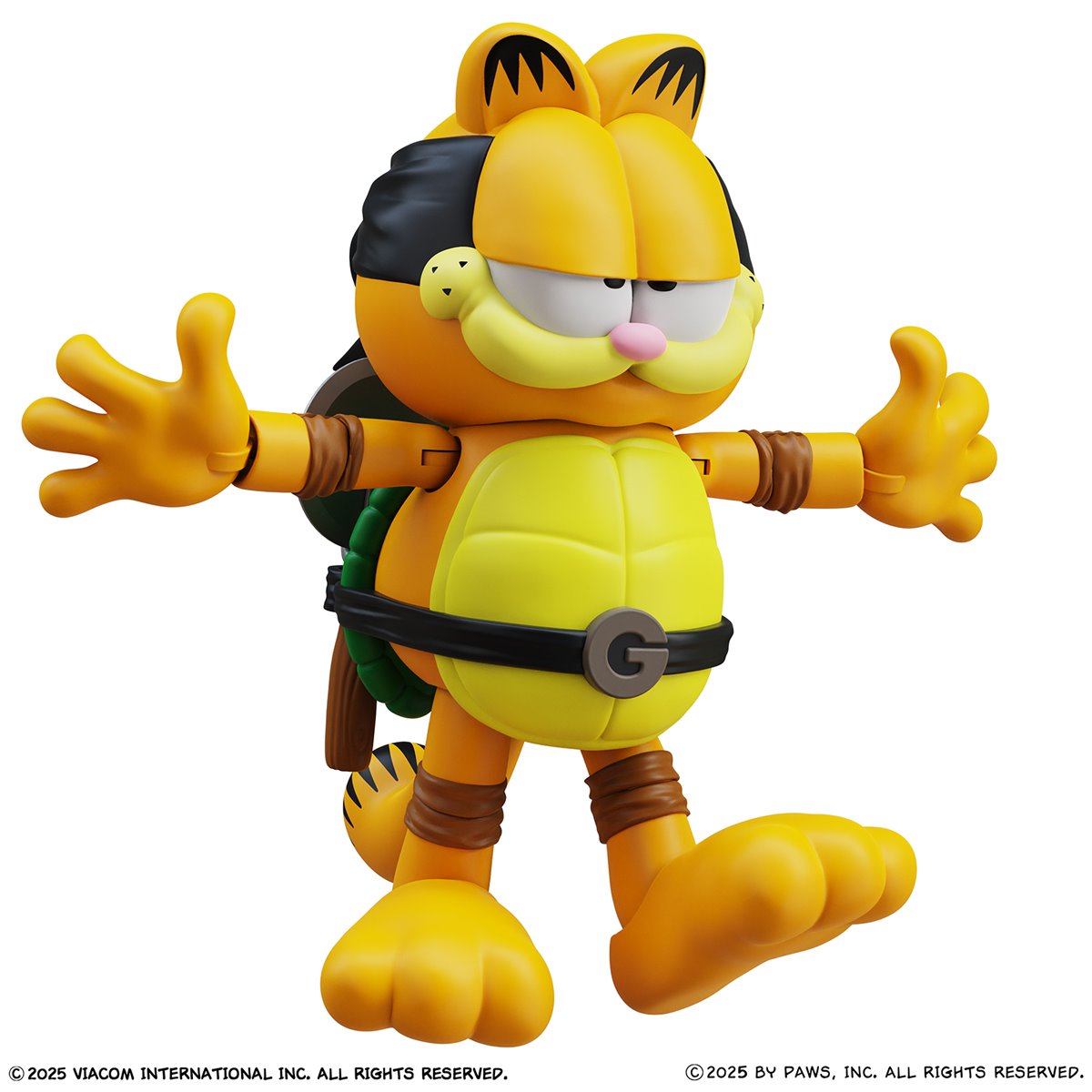 Garfield x Teenage Mutant Ninja Turtles Garfello and Sidekick Odie Action Figure 2-Pack