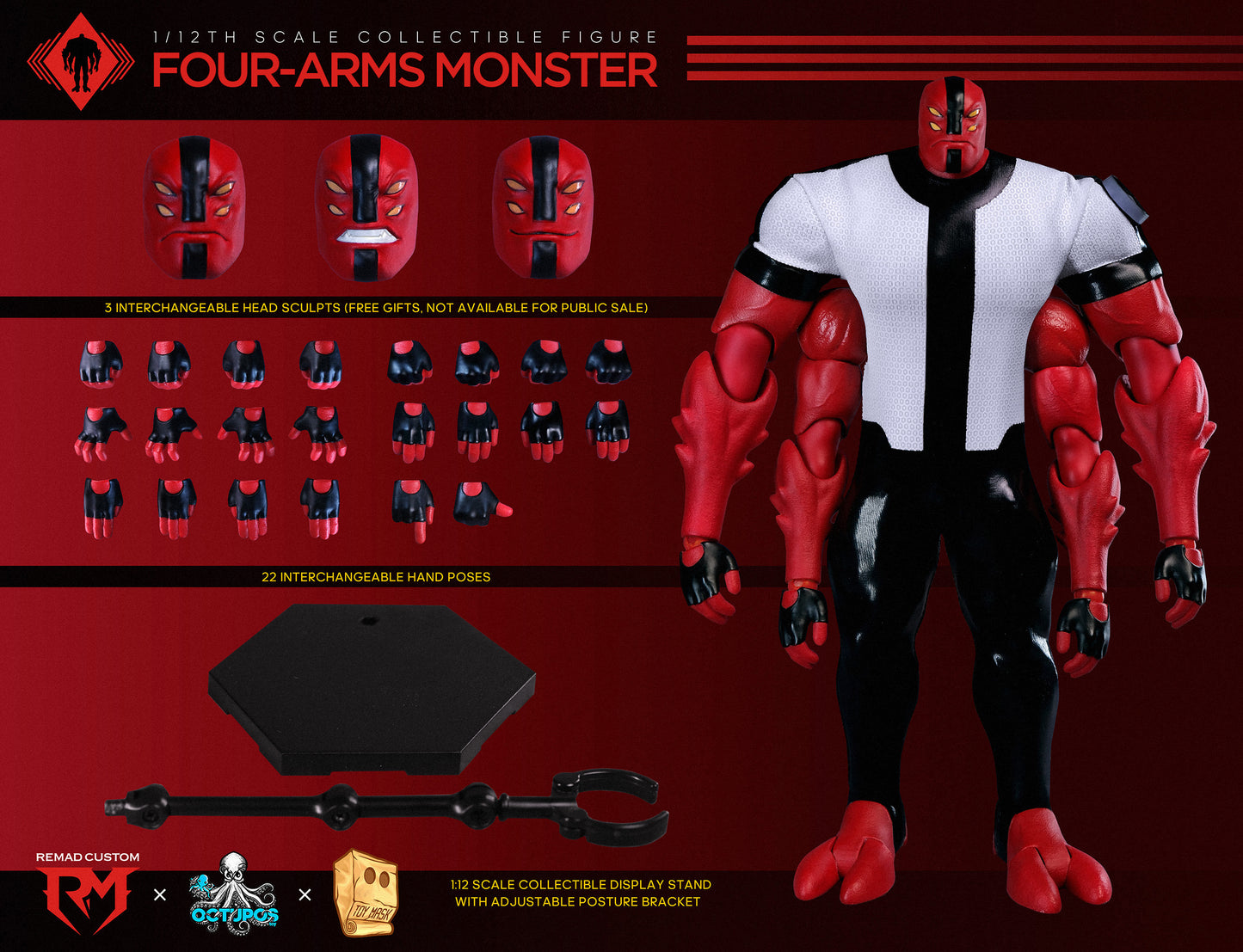 Dial Hero RM031 Four-Arms Monster 1/12 Scale Action Figure