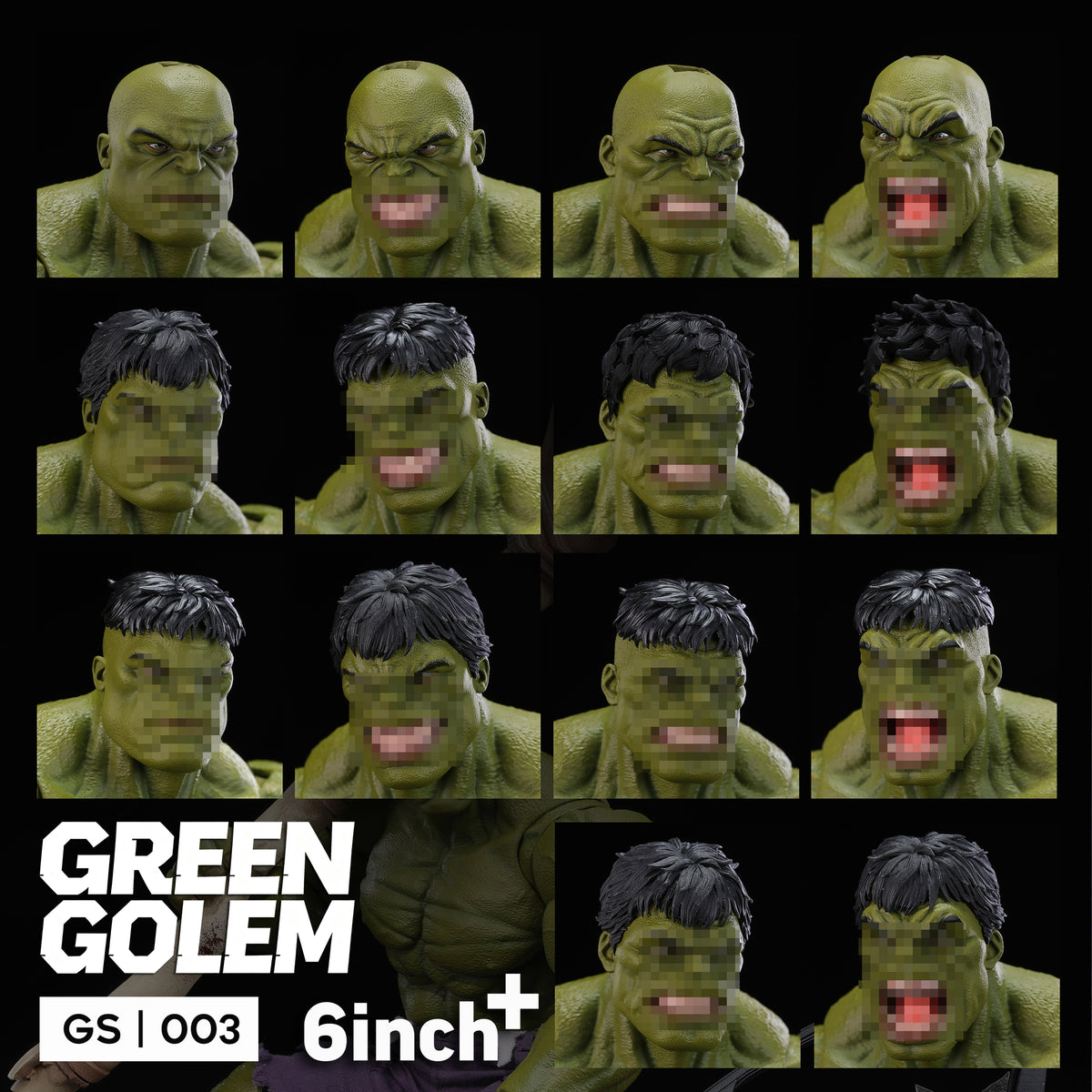6Inch+ Green Golem GS003 1/12 Action Figure