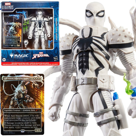 Spider-Man Marvel Legends Magic: The Gathering Agent Anti-Venom 6-Inch Action Figure and Card