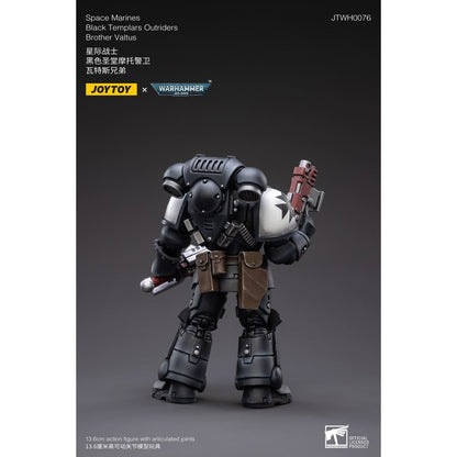 Warhammer 40,000 Space Marines Black Templars Outriders Brother Valtus 1:18 Scale Action Figure