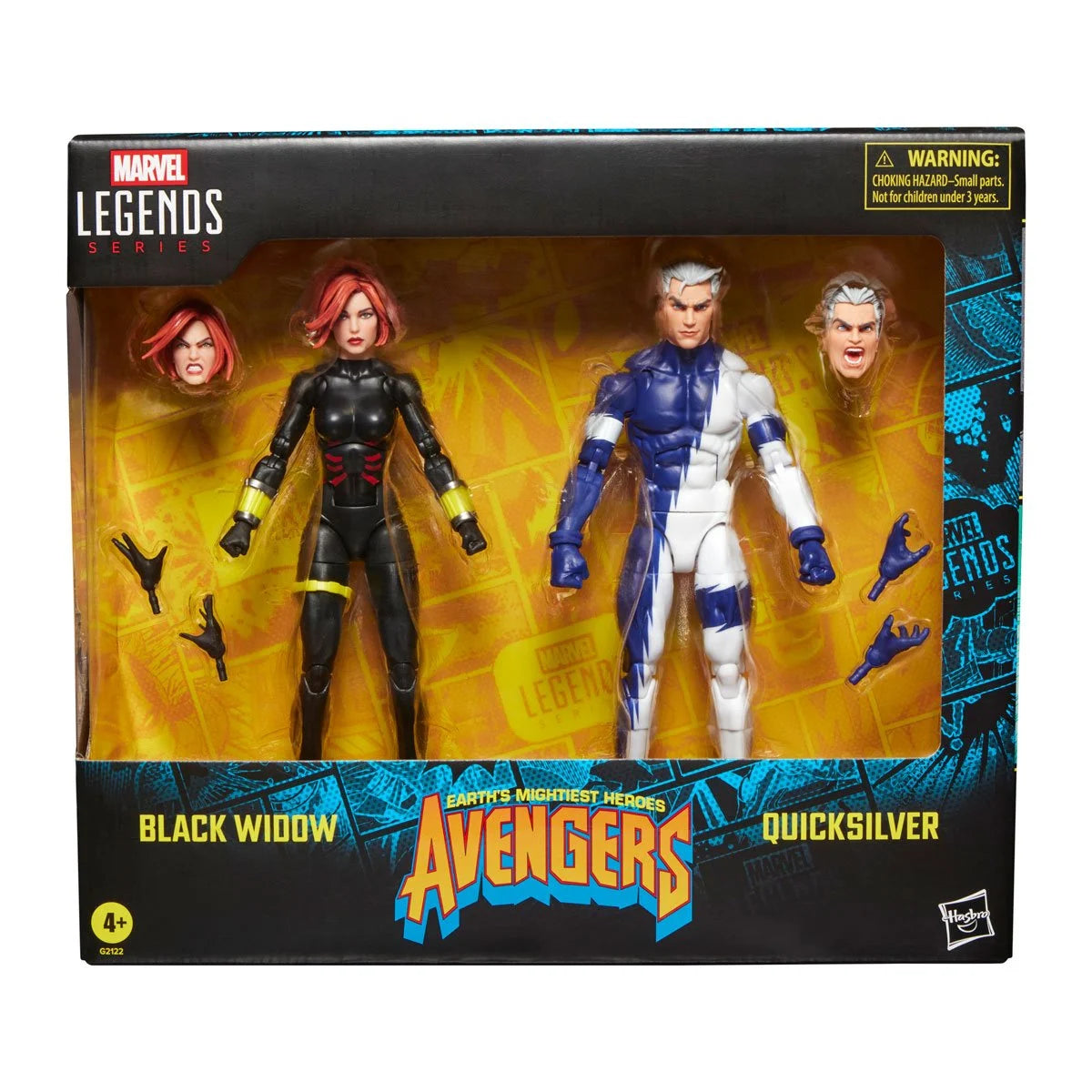 Avengers Marvel Legends Series Black Widow and Quicksilver 6-Inch Action Figures