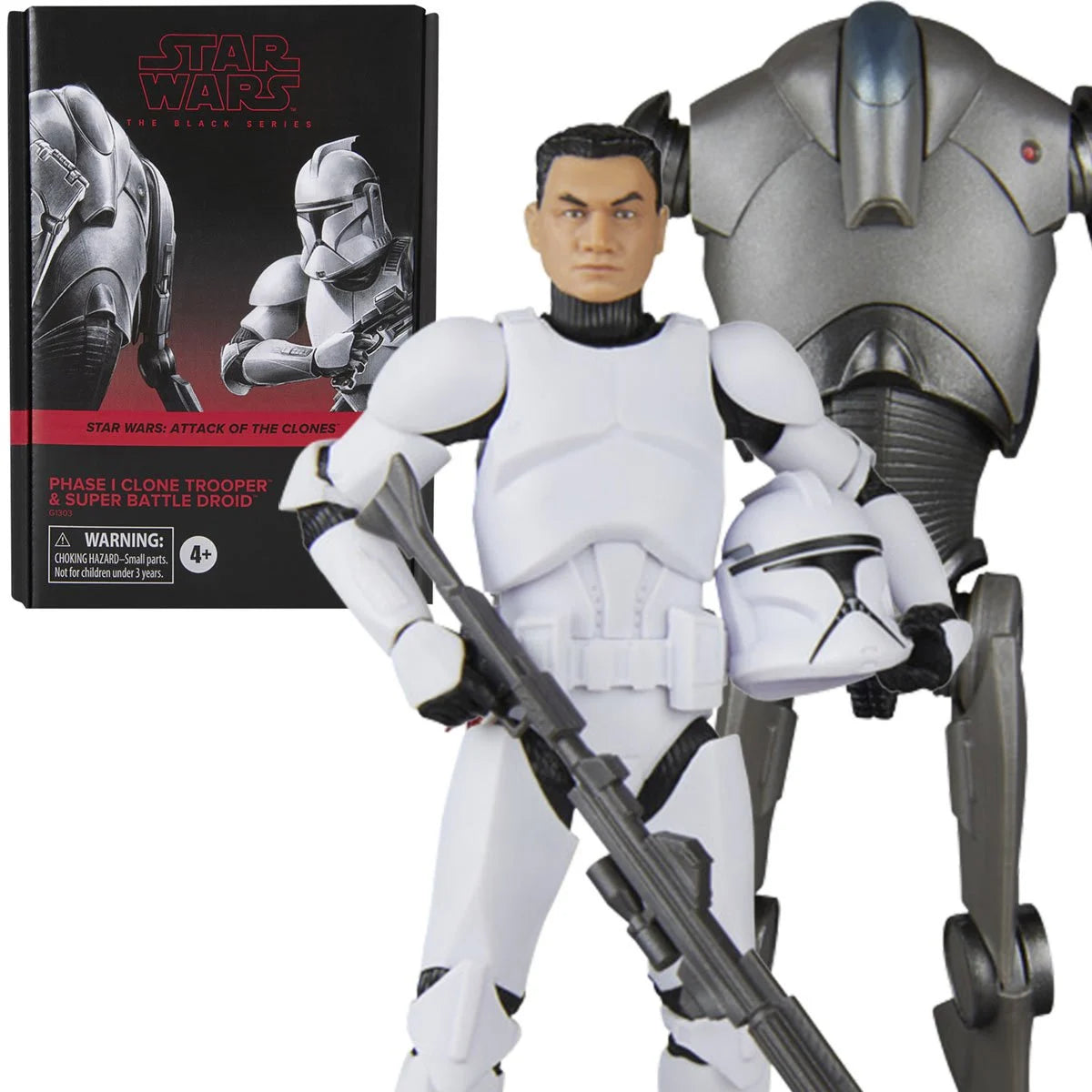 Star Wars The Black Series Phase I Clone Trooper & Super Battle Droid 6-Inch Action Figures