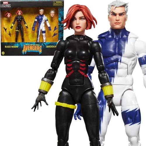Avengers Marvel Legends Series Black Widow and Quicksilver 6-Inch Action Figures