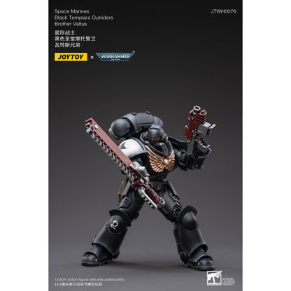Warhammer 40,000 Space Marines Black Templars Outriders Brother Valtus 1:18 Scale Action Figure
