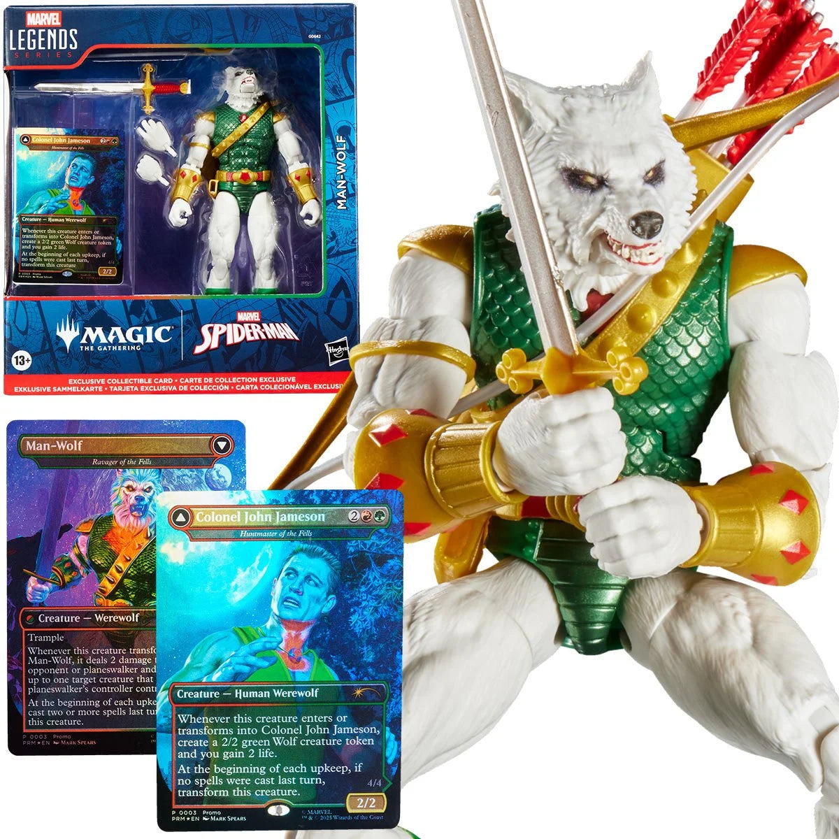 [Pre-Order] Spider-Man Marvel Legends Magic: The Gathering Man-Wolf 6-Inch Action Figure and Card