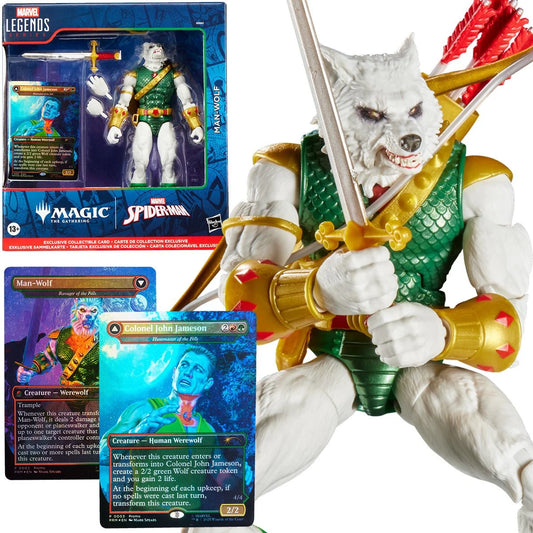 [Pre-Order] Spider-Man Marvel Legends Magic: The Gathering Man-Wolf 6-Inch Action Figure and Card