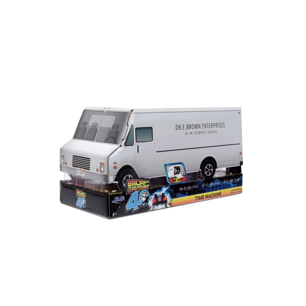 Hollywood Rides Back to the Future Time Machine 40th Anniversary 1:32 Scale Die-Cast Metal Vehicle