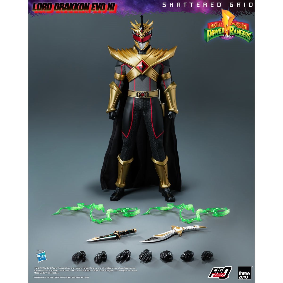 Mighty Morphin Power Rangers: Shattered Grid Lord Drakkon Evo III FigZero 1:6 Scale Action Figure