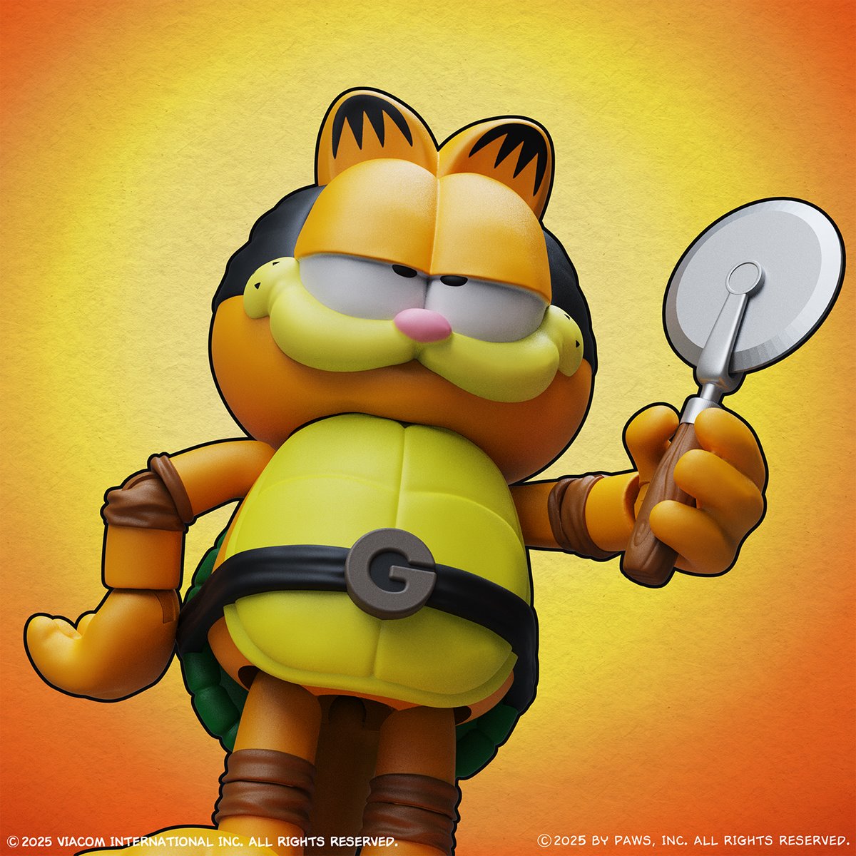 Garfield x Teenage Mutant Ninja Turtles Garfello and Sidekick Odie Action Figure 2-Pack