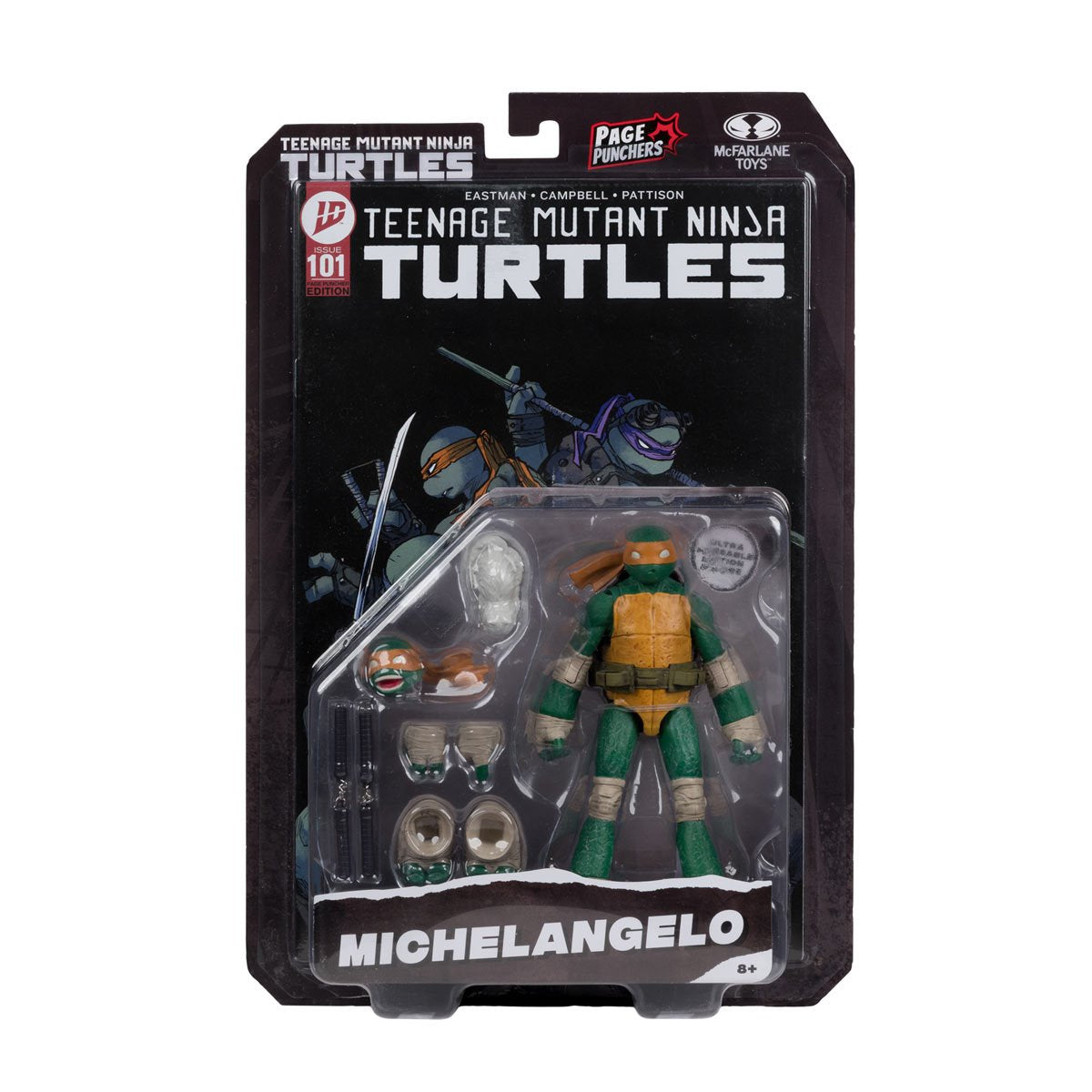 Teenage Mutant Ninja Turtles Page Punchers Wave 2 Michelangelo 5-Inch Scale Action Figure with Comic
