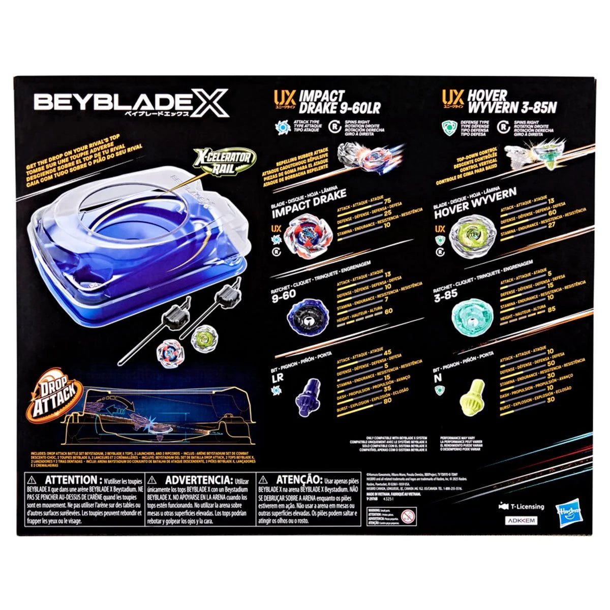 Beyblade X Drop Attack Battle Set with Beystadium Arena