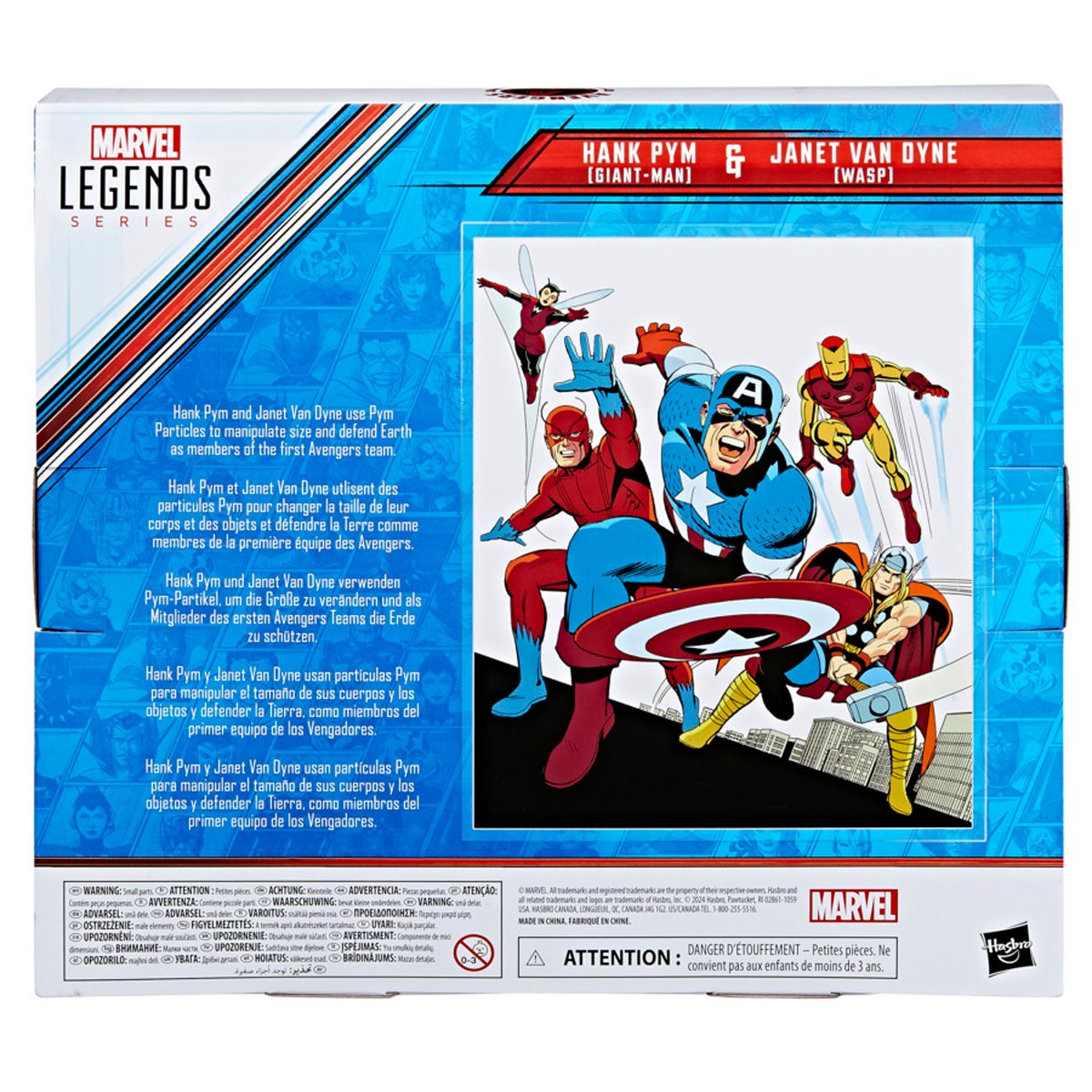 Avengers Marvel Legends Series Hank Pym (Giant-Man) and Janet Van Dyne (Wasp) 6-Inch Action Figure 2-Pack