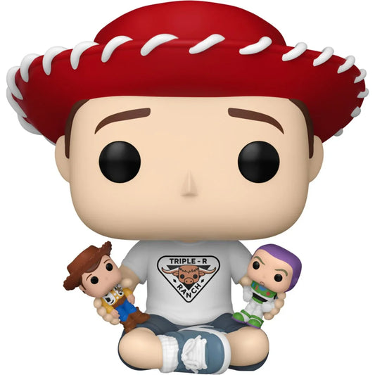 [Pre-Order] Pop! Disney: Toy Story 30th Anniversary Andy with Buzz Lightyear and Woody