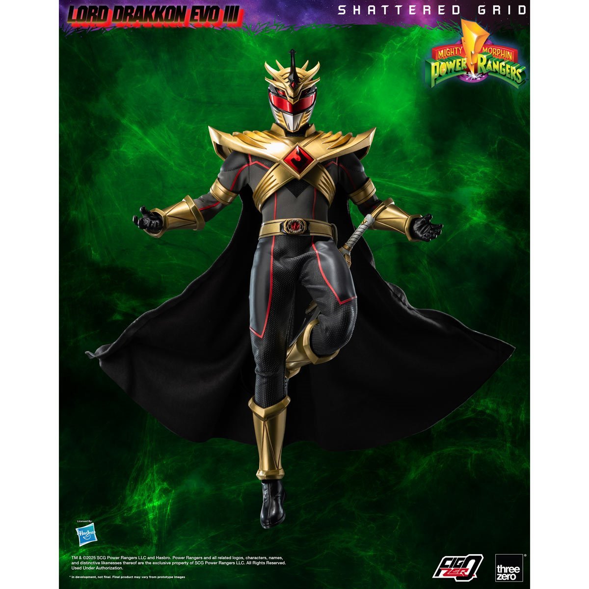 Mighty Morphin Power Rangers: Shattered Grid Lord Drakkon Evo III FigZero 1:6 Scale Action Figure