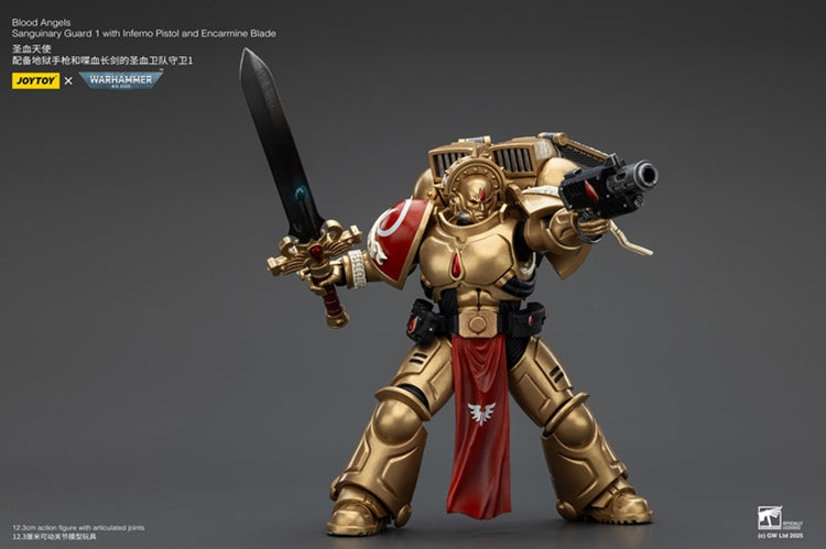 Warhammer 40,000 Blood Angels Sanguinary Guard 1 with Pistol Blade 1:18 Scale Action Figure