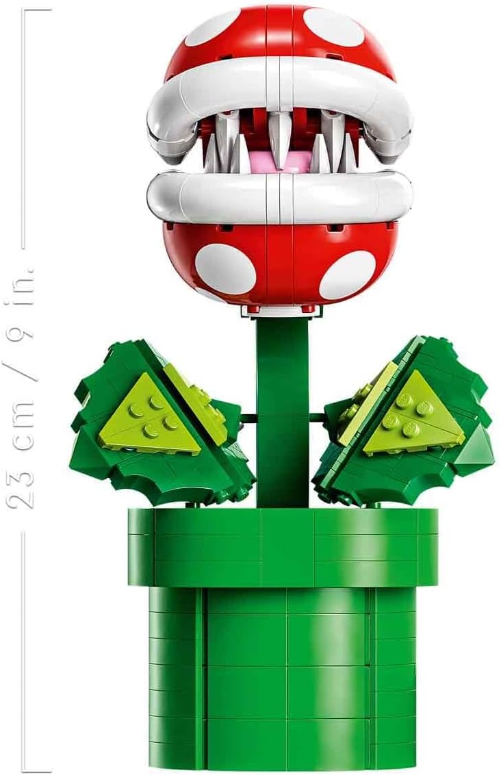 LEGO Super Mario Piranha Plant, Build and Display Authentically Detailed Posable Figure