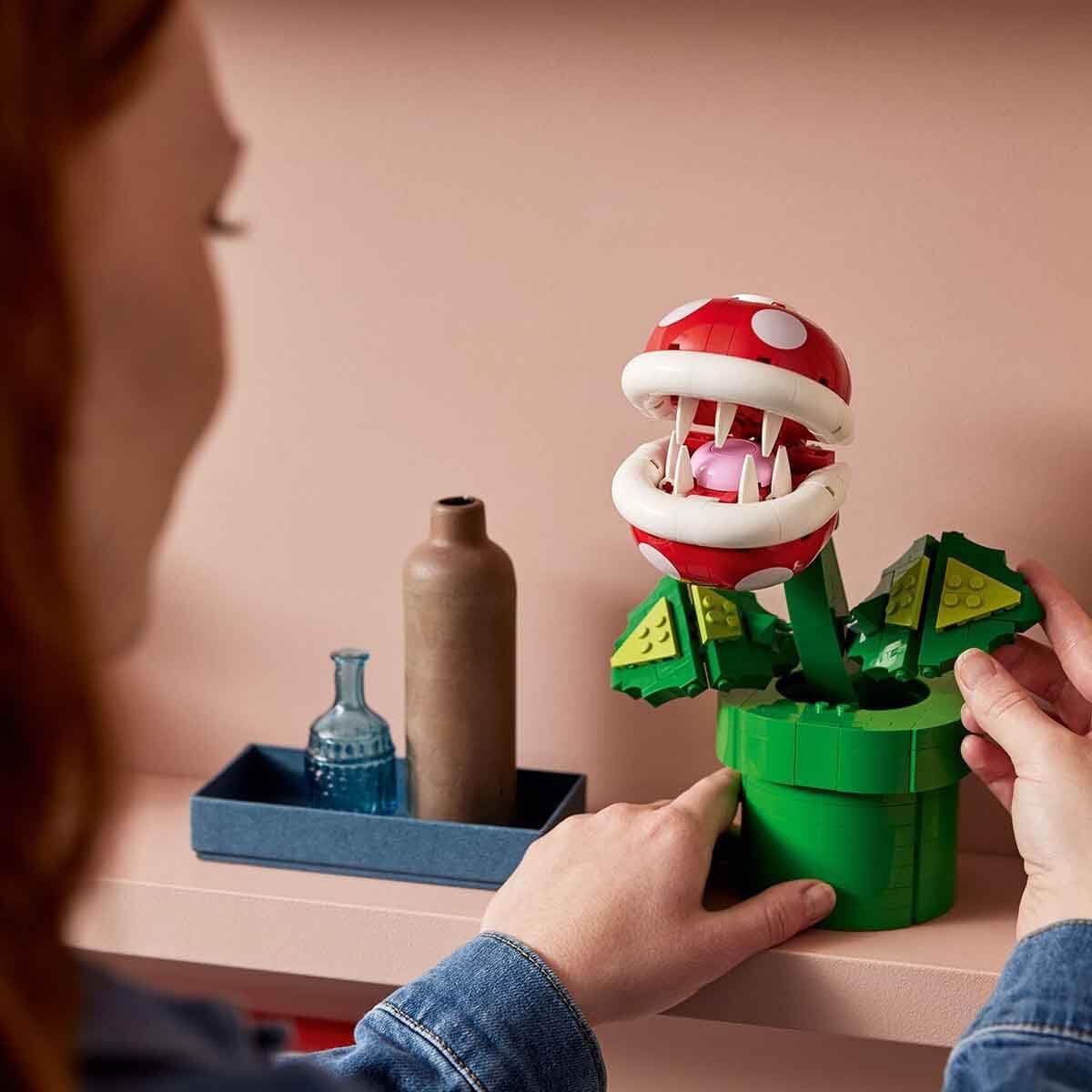 LEGO Super Mario Piranha Plant, Build and Display Authentically Detailed Posable Figure