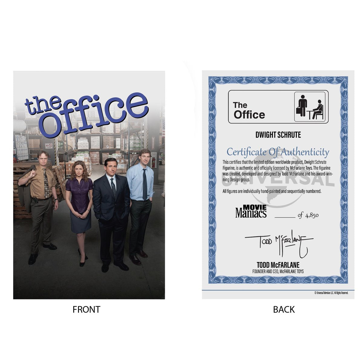 Movie Maniacs NBC Universal Wave 4 The Office Dwight Schrute 6-Inch Scale Posed Figure