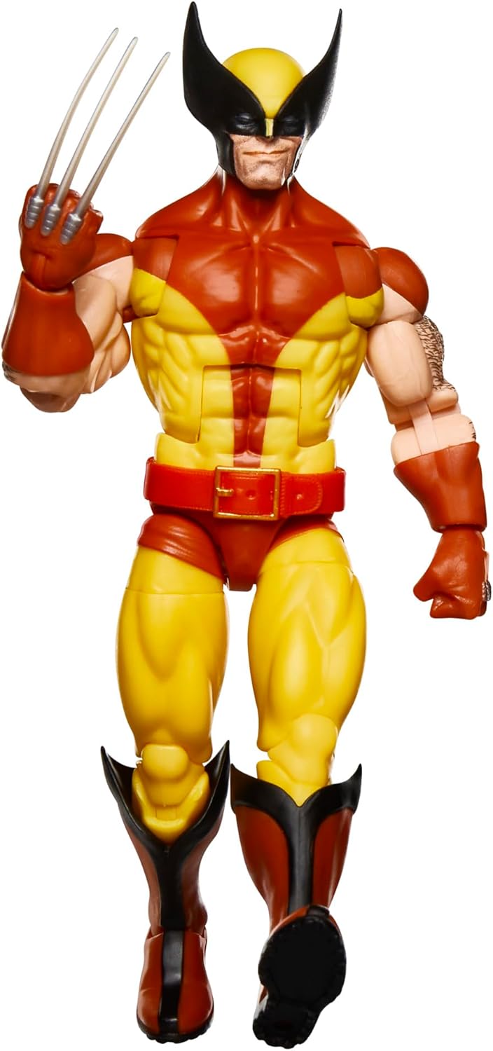 Marvel Legends Series Wolverine, X-Men Retro Comics Secret Wars Collectible 6 Inch Action Figure with Shield